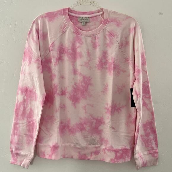 Lucky Brand Tops - Lucky Brand Tie Dye Sweatshirt Medium Pink Pullover Crew Neck Casual Cozy NEW